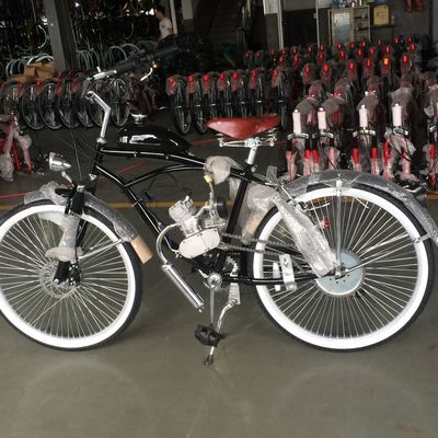 26 Inch Cruiser Motorcycle Bicicleta con 4 tempi Motore a gas Motore a benzina Kit V freno