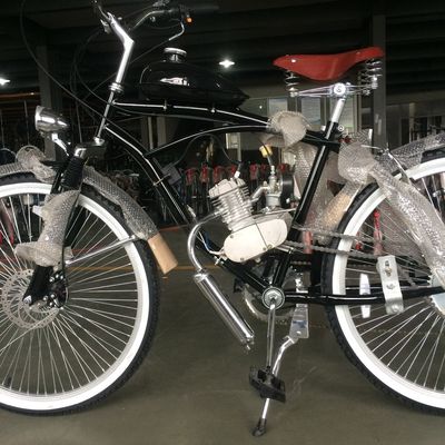 26 Inch Cruiser Motorcycle Bicicleta con 4 tempi Motore a gas Motore a benzina Kit V freno