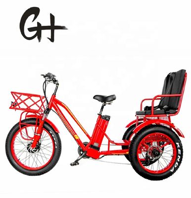 Bafang 750W triciclo elettrico a motore con gomma di grasso E tre ruote e sedile passeggeri