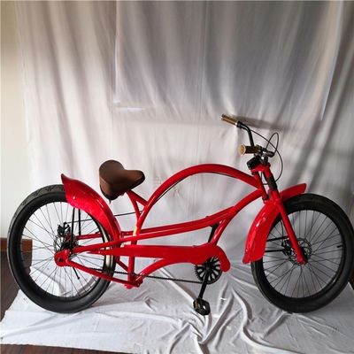 Fat Tire 26&quot; Beach Cruiser Bike estesa con telaio in acciaio e tecnologia dei freni a disco