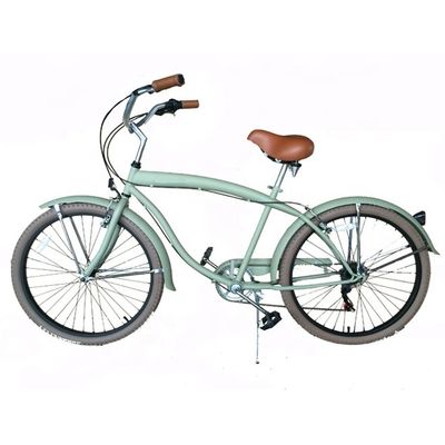 Doppio freno in V 26&quot; 2.125 Pneumatico a parete bianca telaio in acciaio Shimano 7 velocità OEM personalizzato per adulti CE CPSC USA Market Beach Cruiser Bicicleta