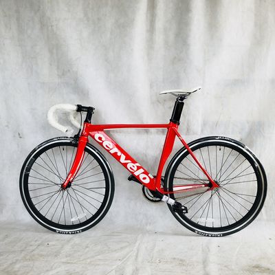 12 kg 700C Single Speed Track Aluminium Frame Fixed Gear Bike con forchetta in fibra di carbonio