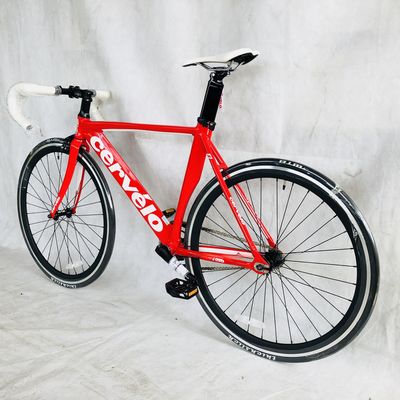 12 kg 700C Single Speed Track Aluminium Frame Fixed Gear Bike con forchetta in fibra di carbonio