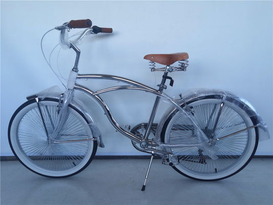 26*2.125 Pneumatici stile vintage Adulto 26 pollici Single Speed Retro Chrome Beach Cruiser Bike Bicicleta