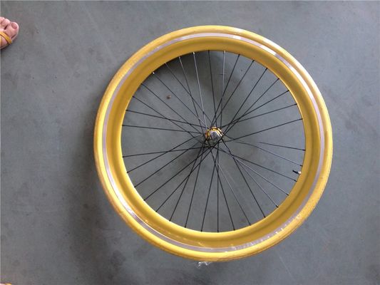 Set di ruote per biciclette a marcia fissa 700C personalizzato con colore Pantone e buco a spigoli 32-40H