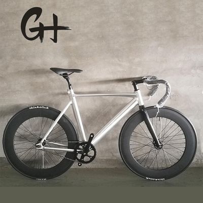 700C CE OEM 7005 Legatura di alluminio marcia fissa single velocità adulto 80MM Rim Carbon Fork Track Bike
