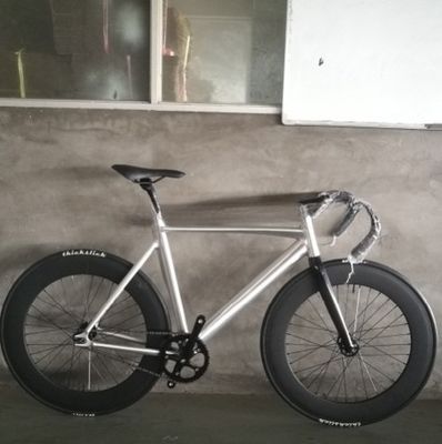 700C CE OEM 7005 Legatura di alluminio marcia fissa single velocità adulto 80MM Rim Carbon Fork Track Bike