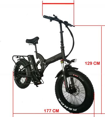 20*4&quot; Pneumatici 1000W 52V 21AH Batteria al litio Full Suspension Bicicletta elettrica pieghevole