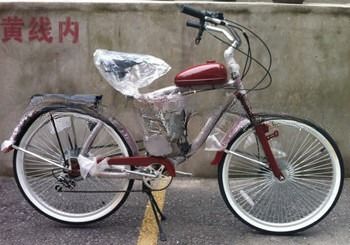 Confortevole esperienza di guida 48cc Motore a benzina Bicicletta con freni a disco e YScolor