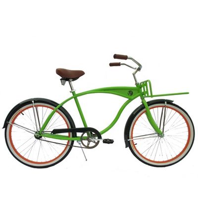 Bicicleta da spiaggia per adulti in colore verde con freno posteriore