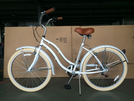 OEM Customized CE Beach Cruiser Bike 26&quot; 3.0 Pneumatici Hi-Ten Steel Frame Shimano 7S 7 velocità
