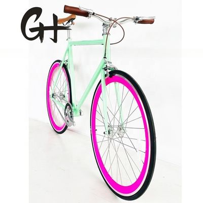 700C Americano CE CPSC Cinese Fixie Gear Single Speed Bike Lunghezza m 1.8 Forchetta in acciaio
