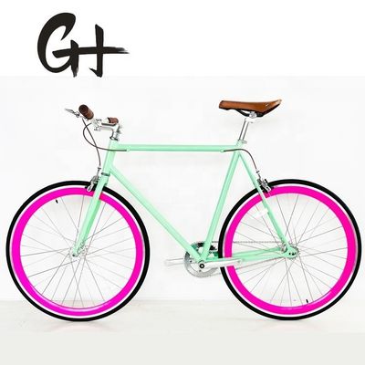700C Americano CE CPSC Cinese Fixie Gear Single Speed Bike Lunghezza m 1.8 Forchetta in acciaio