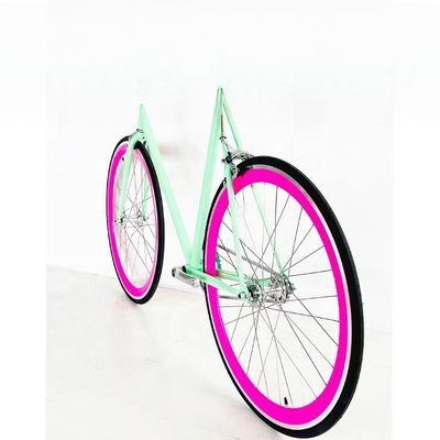 700C Americano CE CPSC Cinese Fixie Gear Single Speed Bike Lunghezza m 1.8 Forchetta in acciaio