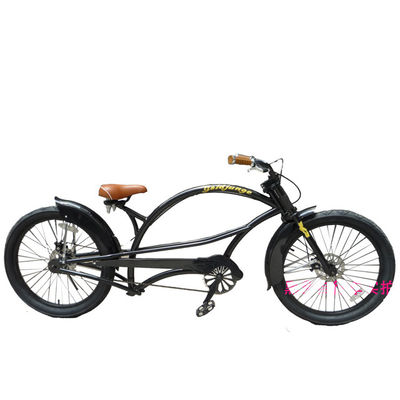 Forchetta in alluminio da 24&quot; 3,0 pneumatici CE OEM single speed Chopper Cruiser Bicicletta con freno a disco