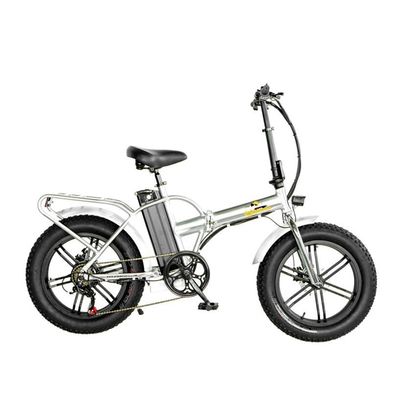 750W 1000W 48V Fat Tire 4,0" Folding Silver Frame 5 Specchi Electric Folding Bike 20 Inch
