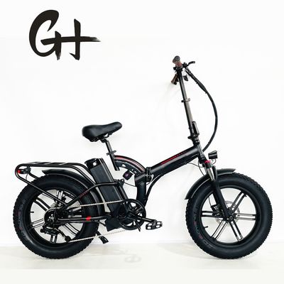 750W 1000W 48V Fat Tire 4,0" Folding Silver Frame 5 Specchi Electric Folding Bike 20 Inch