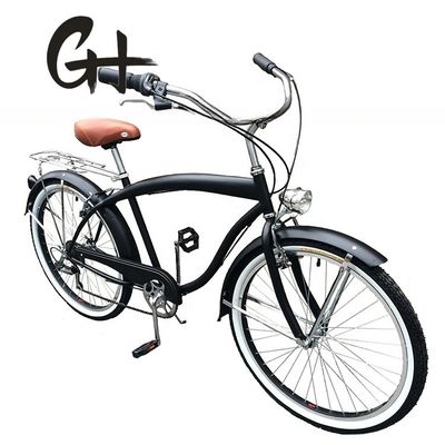 Cornice dura 26&quot; Dimensione ruota Shimano 7 velocità American Rear Rack Uomini Beach Cruiser Bike