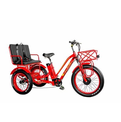 Taxi rickshaw elettrico con motore da 48V 1000W Bafang Crank e gomma Kenda 24*4.0