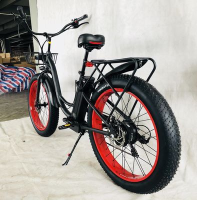 26&quot; 750W 48V 20MPH OEM 21AH UL2849 Donna adulta Lady Beach Cruiser Electric Big 4.0 Fat Snow Tire Bicicletta