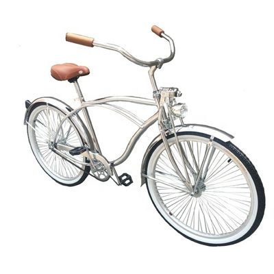 17kg 26inch 68Spokes Rim Sliver colore CP telaio Vernice cromata a velocità singola OEM/ODM uomini bicicletta da crociera spiaggia