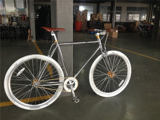 700C Single Speed Flip Flop Fixie Bike con telaio rigido 11kg OEM Customized Chrome