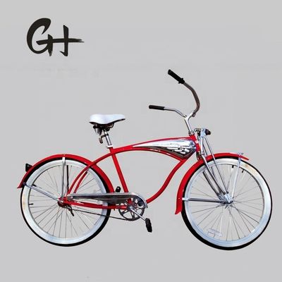 17kg 26inch 68Spokes Rim Sliver colore CP telaio Vernice cromata a velocità singola OEM/ODM uomini bicicletta da crociera spiaggia