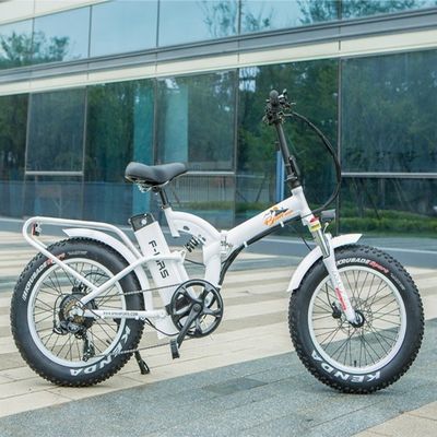 Batteria al litio da 48V 21h CE certificata 1000W 50KM/H Grande pneumatico di neve grassa Bici elettrica pieghevole Full Suspension