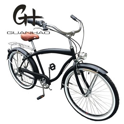 17 kg Leggere 26 pollici Cornice dura Non ammorbidito posteriore 7 velocità Uomini Beach Cruiser Bikes