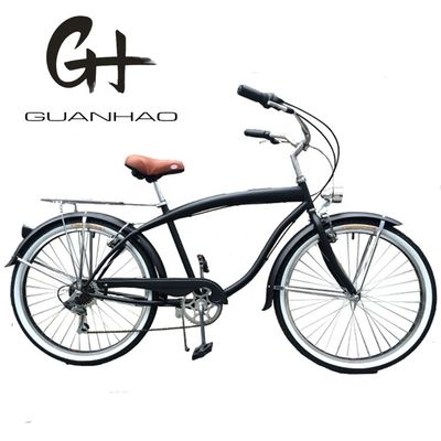 17 kg Leggere 26 pollici Cornice dura Non ammorbidito posteriore 7 velocità Uomini Beach Cruiser Bikes