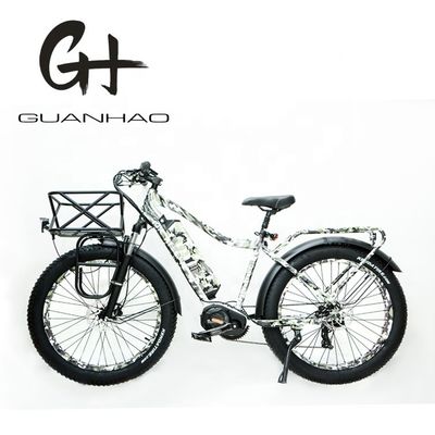 48V 17AH 1000W BaFang Central Motor Electric Mountain Bike con pneumatici da neve di 26 pollici