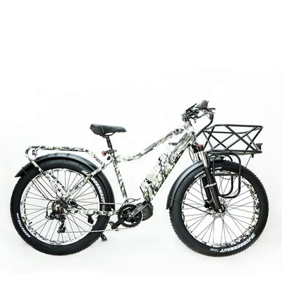 48V 17AH 1000W BaFang Central Motor Electric Mountain Bike con pneumatici da neve di 26 pollici