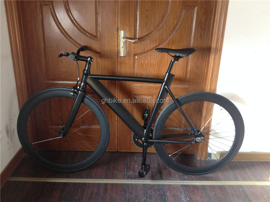 700c Nero Cornice di alluminio Fixie Bike con doppio V freno fisso man Track Bike