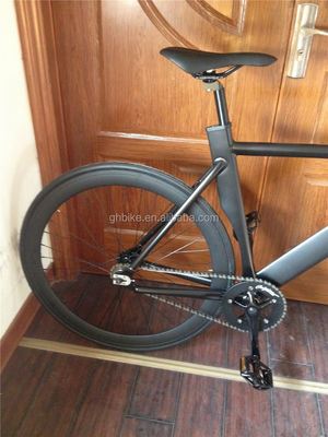 700c Nero Cornice di alluminio Fixie Bike con doppio V freno fisso man Track Bike