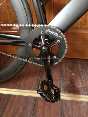 700c Nero Cornice di alluminio Fixie Bike con doppio V freno fisso man Track Bike