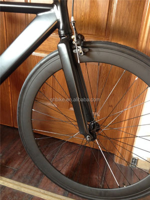 700c Nero Cornice di alluminio Fixie Bike con doppio V freno fisso man Track Bike