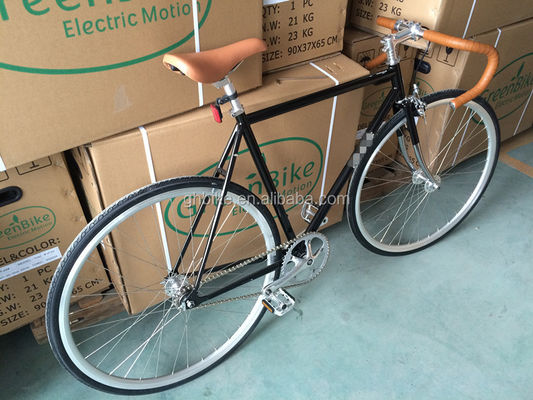 700C Single Speed Fixed Gear Bike con R Caliper Brake Vintage Drop Bar Fixie Bike