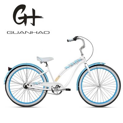 Belle donne Beach Cruiser Bicicleta con adesivo per l'acqua interna 26 pollici 3 velocità OEM / ODM