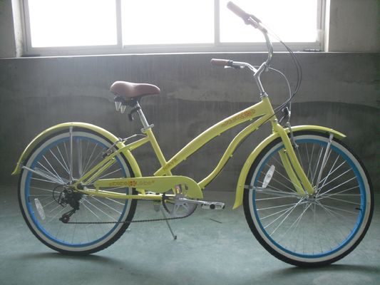 Belle donne Beach Cruiser Bicicleta con adesivo per l'acqua interna 26 pollici 3 velocità OEM / ODM