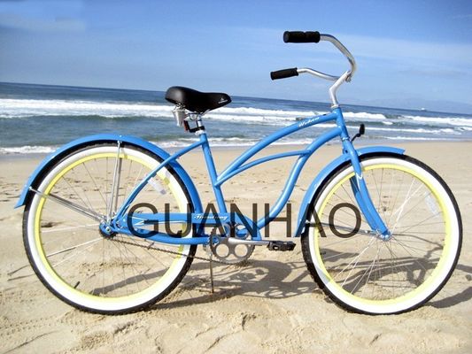 Bicicletta da crociera da spiaggia con forcella in acciaio accreditata CE e ISO 9001 con peso lucido di 19 kg