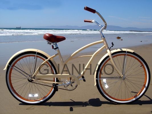 Bicicletta da crociera da spiaggia con forcella in acciaio accreditata CE e ISO 9001 con peso lucido di 19 kg