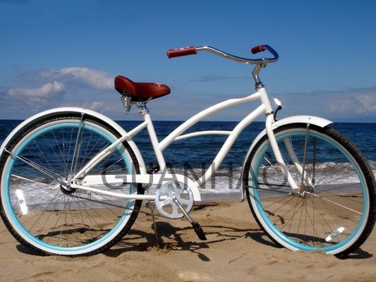 Bicicletta da crociera da spiaggia con forcella in acciaio accreditata CE e ISO 9001 con peso lucido di 19 kg