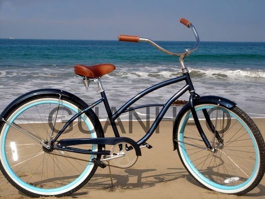 Bicicletta da crociera da spiaggia con forcella in acciaio accreditata CE e ISO 9001 con peso lucido di 19 kg
