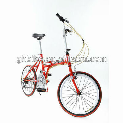 Certificato CPSC 20 pollici di colore rosso Cornice pieghevole Bicicletta pieghevole con 26 * 2.125 pneumatici