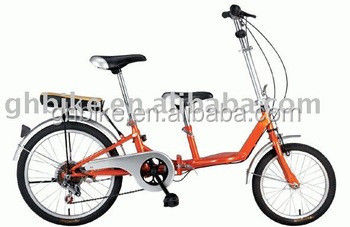 Madre e figlio doppia bicicletta bicicletta pieghevole da 20 pollici con cerchiera in alluminio