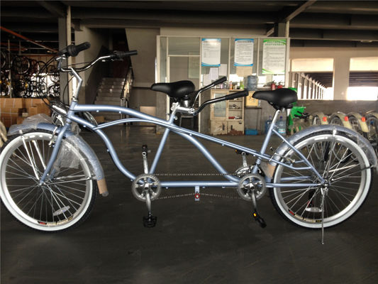 OEM 26 Inch Adults Tandem Beach Cruiser Bike con lunghezza di 1,8 m e capacità di carico di 300 kg