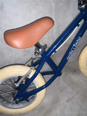 Bicicletta di bilanciamento in acciaio con forcella e telaio per bambini 3-5 anni di età colore blu 12 pollici