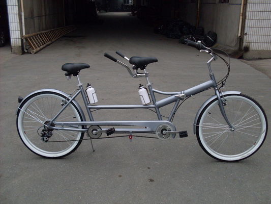 Steel Fork 18 velocità Tandem Cruiser Bike per 2 adulti 26 pollici di svago Tandem Bike