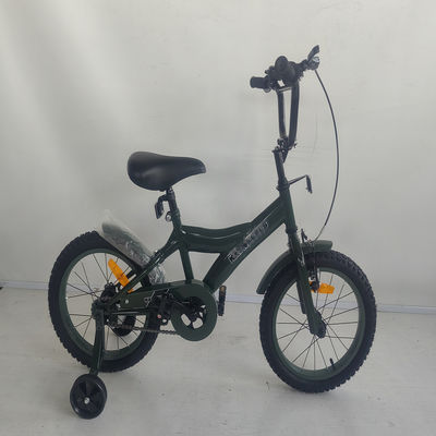 Biciclette per bambini da 16 pollici con ruote di allenamento doppio V freno forchetta in acciaio