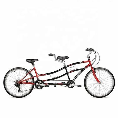 Cornice in acciaio CE 26&quot; Dual Driver 21 velocità Tandem Bike per due persone OEM Double Seat